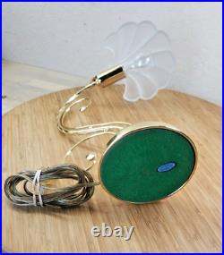 ORREFORS Art Glass table lamp, rare mid century modern by Carl Fagerlund
