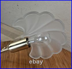 ORREFORS Art Glass table lamp, rare mid century modern by Carl Fagerlund