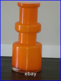 Orange Opal White Vase Very Rare Denmark