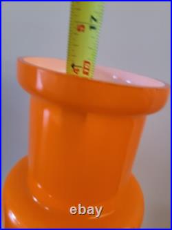 Orange Opal White Vase Very Rare Denmark