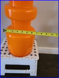 Orange Opal White Vase Very Rare Denmark