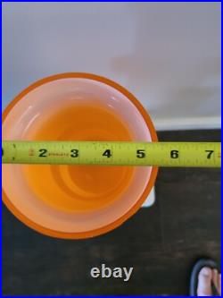 Orange Opal White Vase Very Rare Denmark