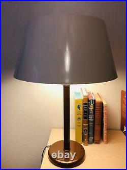Original Mid-Century Modern Table Lamp Rare Tensor Lamp With Large Metal Shade