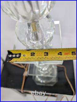 Original Vintage MCM Geometric Stacked Cube and Ball Crystal Table Lamp RARE Original Vintage MCM Geometric Stacked Cube and Ball Crystal Table Lamp RARE