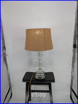 Original Vintage MCM Geometric Stacked Cube and Ball Crystal Table Lamp RARE Original Vintage MCM Geometric Stacked Cube and Ball Crystal Table Lamp RARE