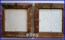 PAIR RARE ANTONIO DeVITY DE VITY OIL PAINTING TILES, LISTED MID CENTURY MODERN