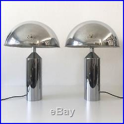 PAIR of LARGE & RARE Mid Century Modern TABLE LAMPS by WKR, Germany, 1970s