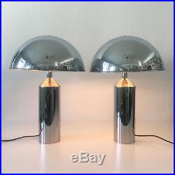 PAIR of LARGE & RARE Mid Century Modern TABLE LAMPS by WKR, Germany, 1970s