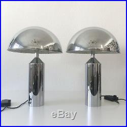 PAIR of LARGE & RARE Mid Century Modern TABLE LAMPS by WKR, Germany, 1970s