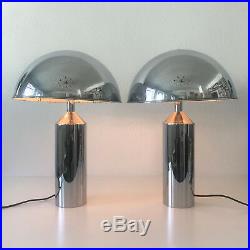 PAIR of LARGE & RARE Mid Century Modern TABLE LAMPS by WKR, Germany, 1970s