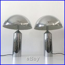 PAIR of LARGE & RARE Mid Century Modern TABLE LAMPS by WKR, Germany, 1970s