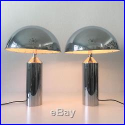 PAIR of LARGE & RARE Mid Century Modern TABLE LAMPS by WKR, Germany, 1970s