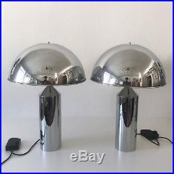 PAIR of LARGE & RARE Mid Century Modern TABLE LAMPS by WKR, Germany, 1970s