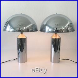 PAIR of LARGE & RARE Mid Century Modern TABLE LAMPS by WKR, Germany, 1970s