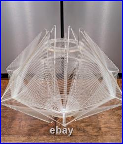 PAUL SECON Sompex Lucite String Wire Space Age Shade MCM Pendant Fixture RARE