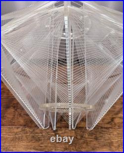 PAUL SECON Sompex Lucite String Wire Space Age Shade MCM Pendant Fixture RARE