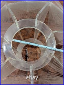 PAUL SECON Sompex Lucite String Wire Space Age Shade MCM Pendant Fixture RARE