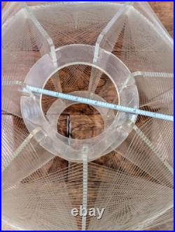 PAUL SECON Sompex Lucite String Wire Space Age Shade MCM Pendant Fixture RARE