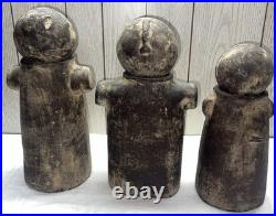 Painted Terracotta Mid Century Modern Art Pottery Figure Sculpture Set HTH RARE