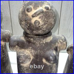 Painted Terracotta Mid Century Modern Art Pottery Figure Sculpture Set HTH RARE