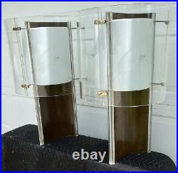 Pair Of Mid Century Modern Rare Unique Massimo Vignelli Style Lucite Table Lamps Pair Of Mid Century Modern Rare Unique Massimo Vignelli Style Lucite Table Lamps