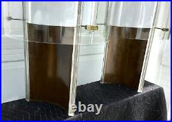 Pair Of Mid Century Modern Rare Unique Massimo Vignelli Style Lucite Table Lamps Pair Of Mid Century Modern Rare Unique Massimo Vignelli Style Lucite Table Lamps