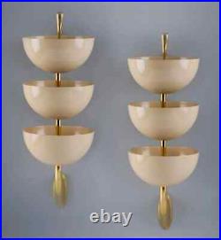 Pair Rare Sconces Italian Stilnovo Style Mid Century Wall Lights Lamps Fixture Pair Rare Sconces Italian Stilnovo Style Mid Century Wall Lights Lamps Fixture