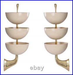 Pair Rare Sconces Italian Stilnovo Style Mid Century Wall Lights Lamps Fixture Pair Rare Sconces Italian Stilnovo Style Mid Century Wall Lights Lamps Fixture