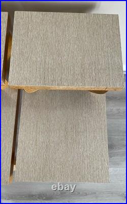 Pair of Vintage Mid Century Modern Two Tier Side Table / Blonde Furniture RARE