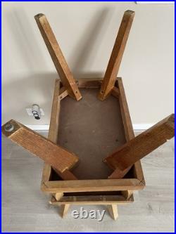 Pair of Vintage Mid Century Modern Two Tier Side Table / Blonde Furniture RARE