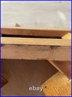 Pair of Vintage Mid Century Modern Two Tier Side Table / Blonde Furniture RARE