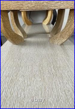 Pair of Vintage Mid Century Modern Two Tier Side Table / Blonde Furniture RARE