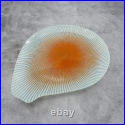 Paramecium-Shaped Art Glass Platter by Master ART DISH BOWL Maurice Heaton RARE