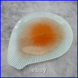 Paramecium-Shaped Art Glass Platter by Master ART DISH BOWL Maurice Heaton RARE