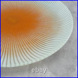 Paramecium-Shaped Art Glass Platter by Master ART DISH BOWL Maurice Heaton RARE
