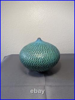 Paul Jeselskis Mid-Century Modern Blue-Green Vase- Rare Find
