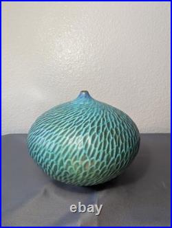 Paul Jeselskis Mid-Century Modern Blue-Green Vase- Rare Find