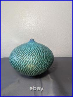 Paul Jeselskis Mid-Century Modern Blue-Green Vase- Rare Find