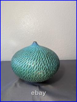 Paul Jeselskis Mid-Century Modern Blue-Green Vase- Rare Find