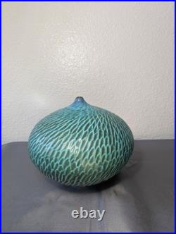 Paul Jeselskis Mid-Century Modern Blue-Green Vase- Rare Find