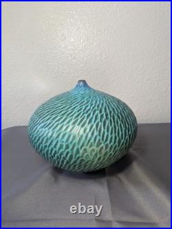 Paul Jeselskis Mid-Century Modern Blue-Green Vase- Rare Find
