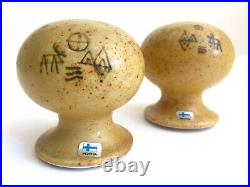 Pentik Finland Rare Vtg MID Century Modern Hiisi Stoneware Ceramic S&p Shakers