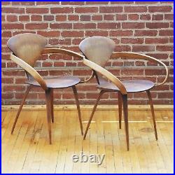 Plycraft Plywood Pretzel Chairs Norman Cherner Rare Matching Pair Original Set