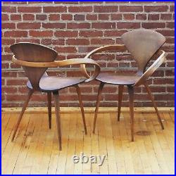 Plycraft Plywood Pretzel Chairs Norman Cherner Rare Matching Pair Original Set