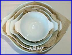 Pyrex Amish Butterprint Cinderella Bowls RARE With BOX Turquoise 441 442 443 444