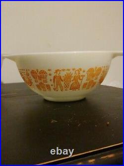 Pyrex Amish Orange Pumpkin Butterprint Cinderella Mixing Nesting Bowl Set 4 RARE