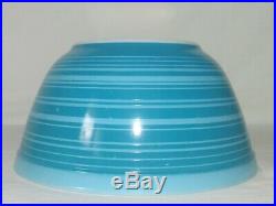 Pyrex Blue Terra Mixing Bowl Rainbow Stripe ULTRA RARE 402 1.5Qt EVC