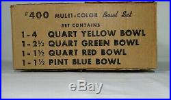Pyrex Primary Color Mixing Bowl Set MINT IN BOX NOS Rare HTF 401 402 403 404