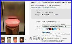 Pyrex Rose Pink Hostess Square Casserole RARE with Lid 525B 2-1/2Qt EVC