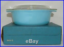 Pyrex Turquoise 1.5Qt Casserole ULTRA RARE NEW IN BOX Aqua Cinderella Bowl